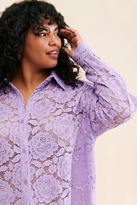 Hutch Sheer Lace Buttondown