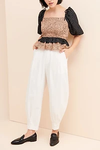 La Ven Speckled Print Blouse