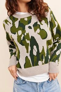 Theo & Spence Leopard Pullover Knit