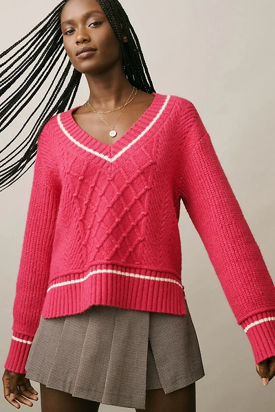 Maeve Tilly V-Neck Pullover Sweater