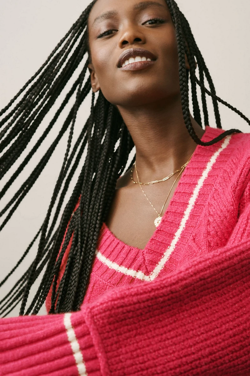 Maeve Tilly V-Neck Pullover Sweater