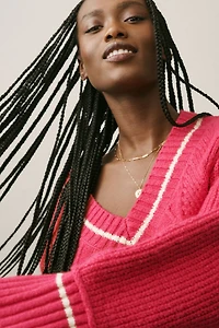 Maeve Tilly V-Neck Pullover Sweater