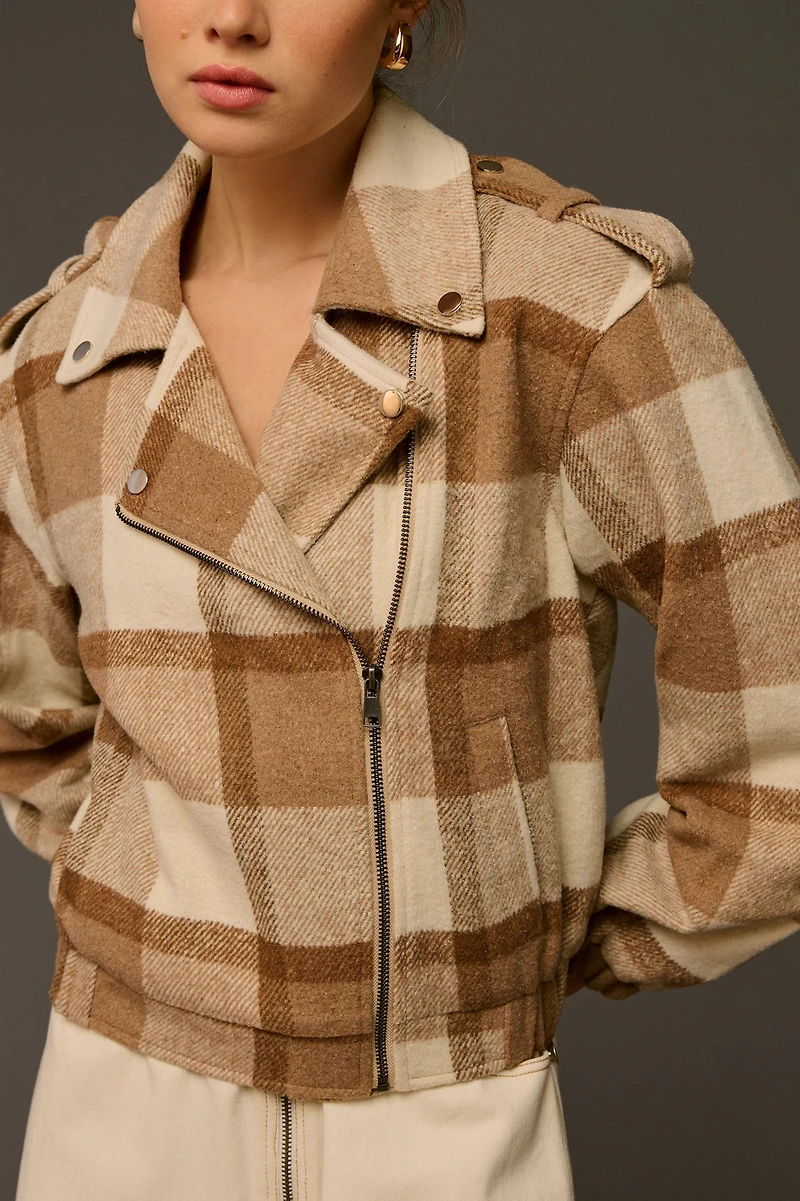 Dolan Plaid Moto Jacket