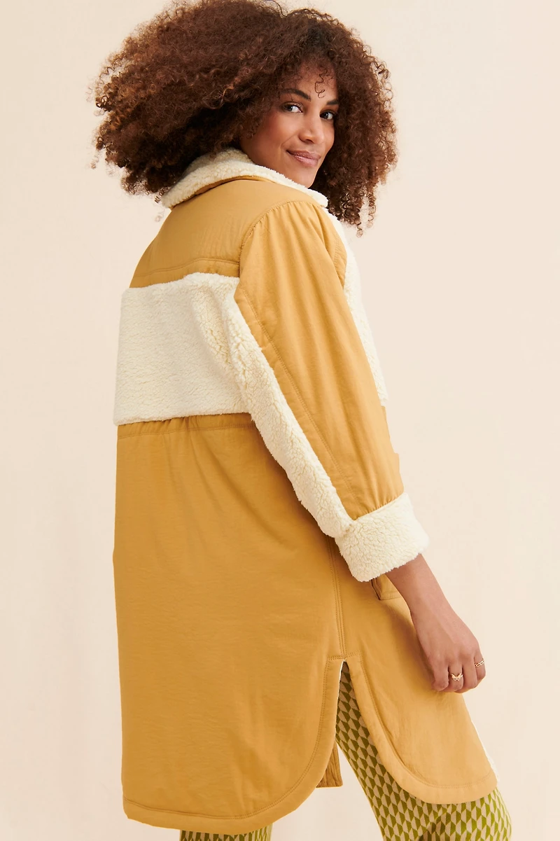 Diamond Sherpa Shirt Jacket