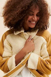Diamond Sherpa Shirt Jacket