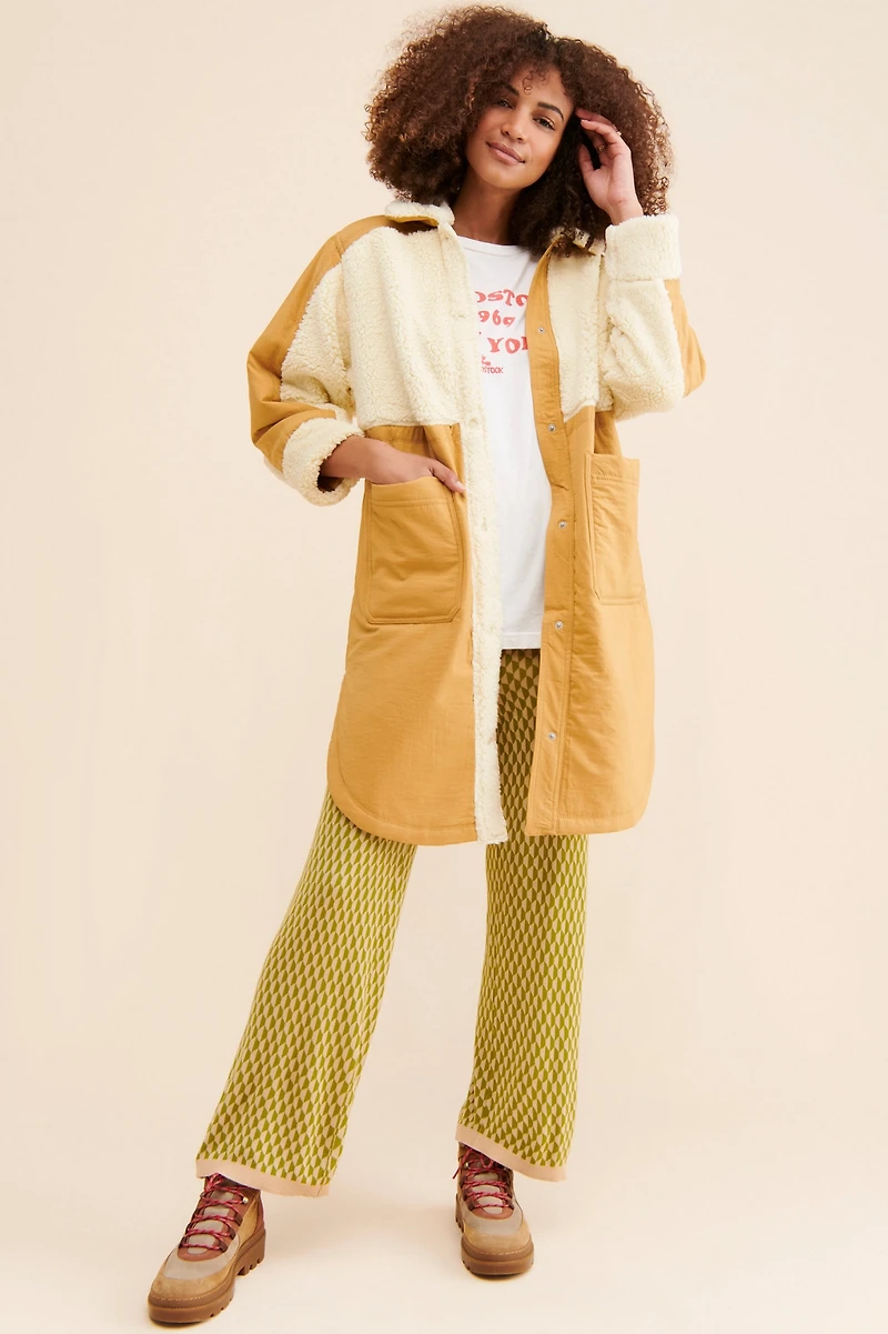 Diamond Sherpa Shirt Jacket