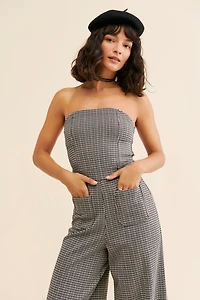 Maeve Houndstooth Knit Jumpsuit