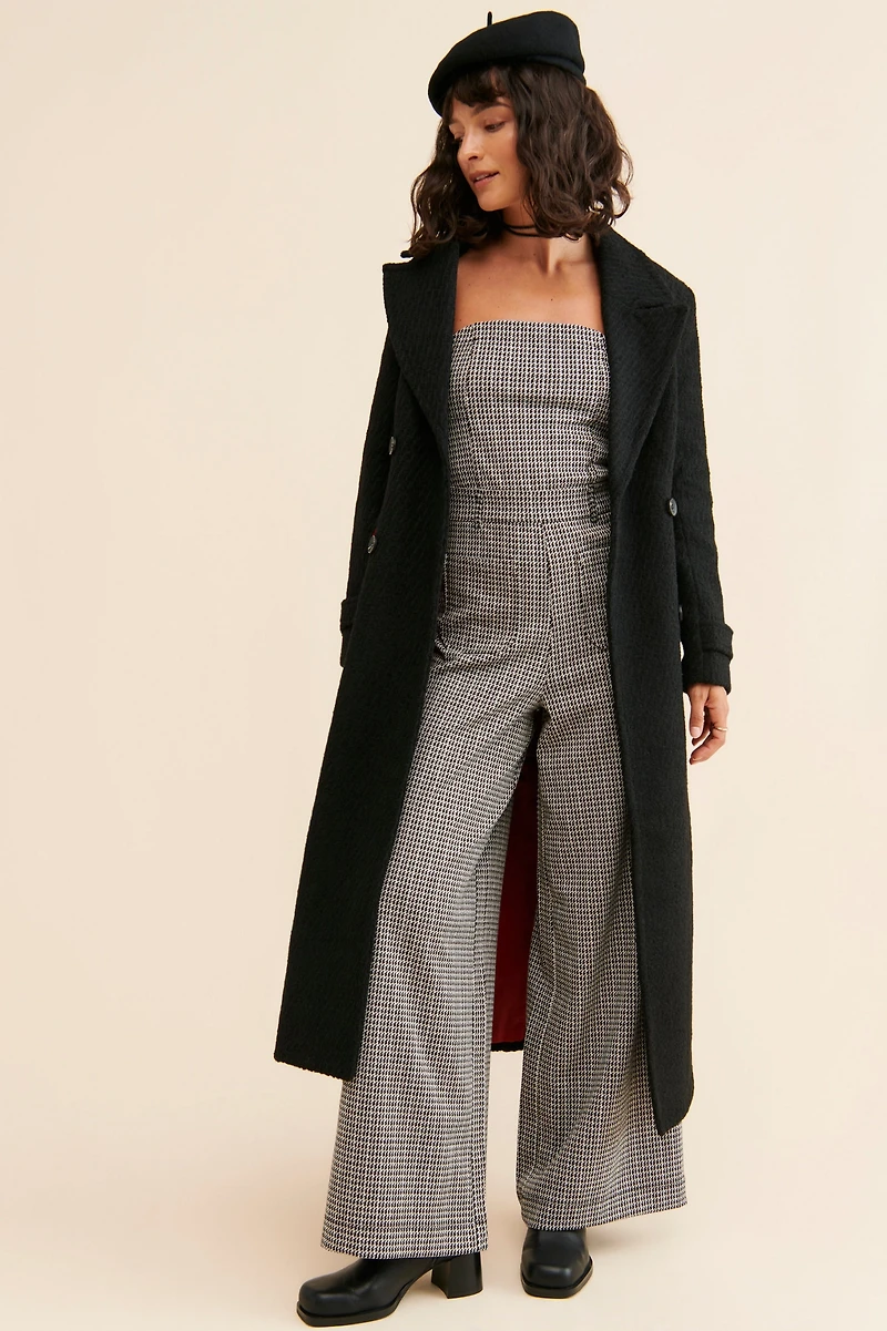 Maeve Houndstooth Knit Jumpsuit