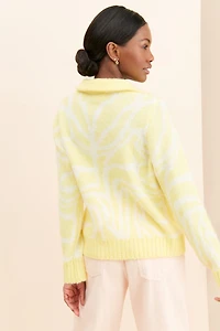 Little Lies Patterned Quarter Zip Pullover