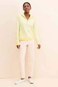 Little Lies Patterned Quarter Zip Pullover