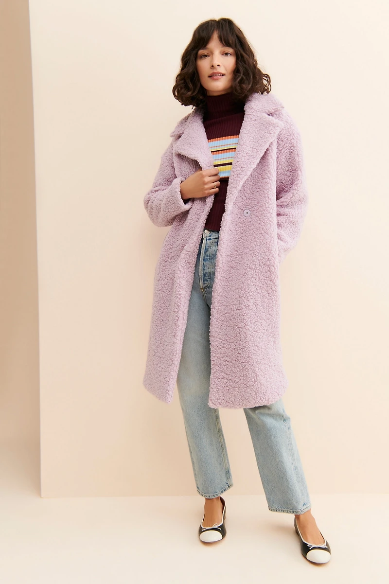 Sadie & Sage Hammond Vegan Shearling Coat