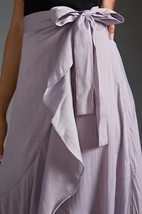 Maeve Ruffled Wrap Maxi Skirt