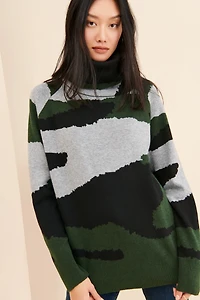 Theo & Spence Army Turtleneck