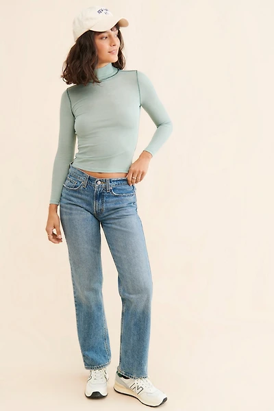 Madewell Semi-Sheer Mockneck Tee