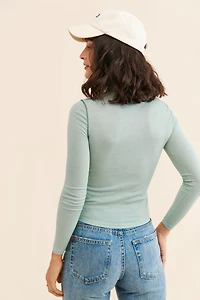 Madewell Semi-Sheer Mockneck Tee