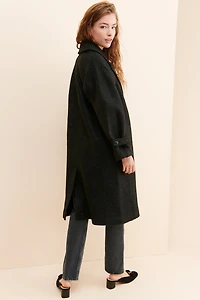 Bernardo Black Fuzzy Overcoat