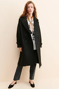 Bernardo Black Fuzzy Overcoat