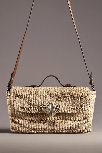 POOLSIDE Harper Shell Straw Bag