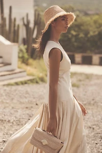 POOLSIDE Harper Shell Straw Bag