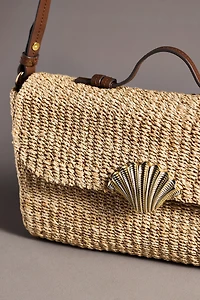 POOLSIDE Harper Shell Straw Bag