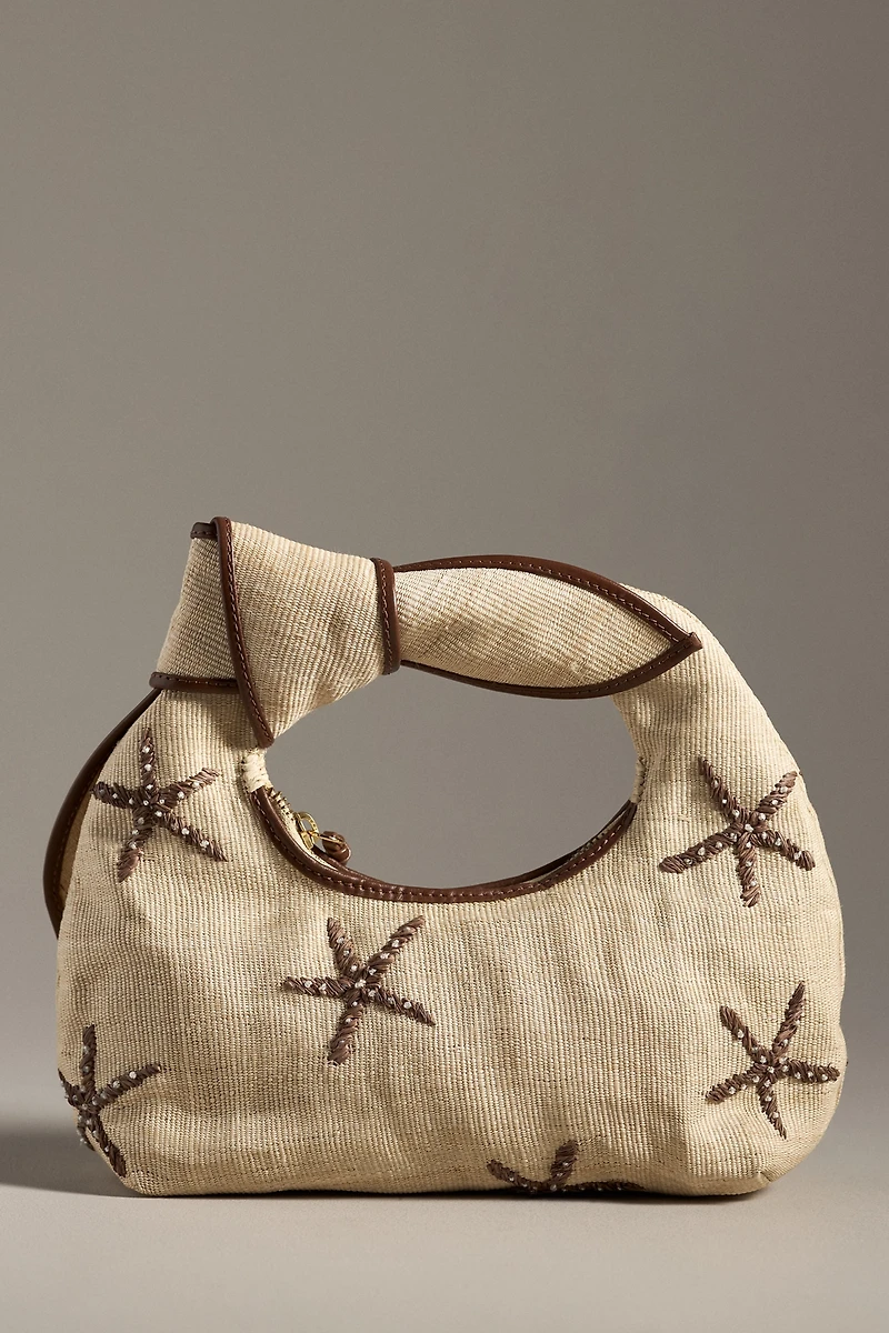 POOLSIDE The Josie Starfish Straw Top-Handle Bag