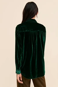 Pilcro Relaxed Velvet Buttondown Shirt