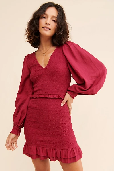 ALLISON New York Smocked Mini Dress
