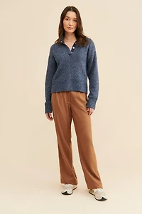 $525 Snap Front Henley Pullover