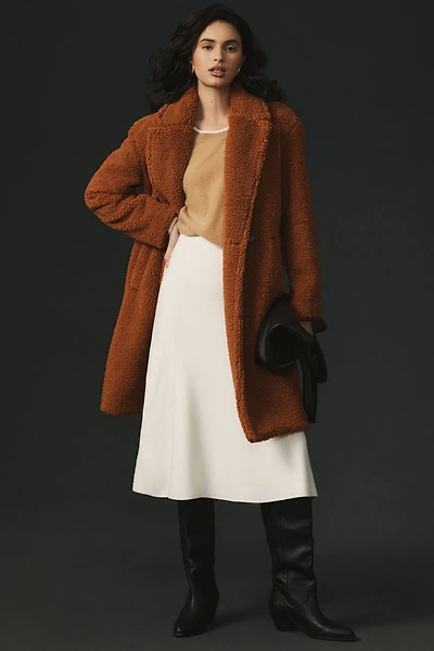 Maeve Long Teddy Coat