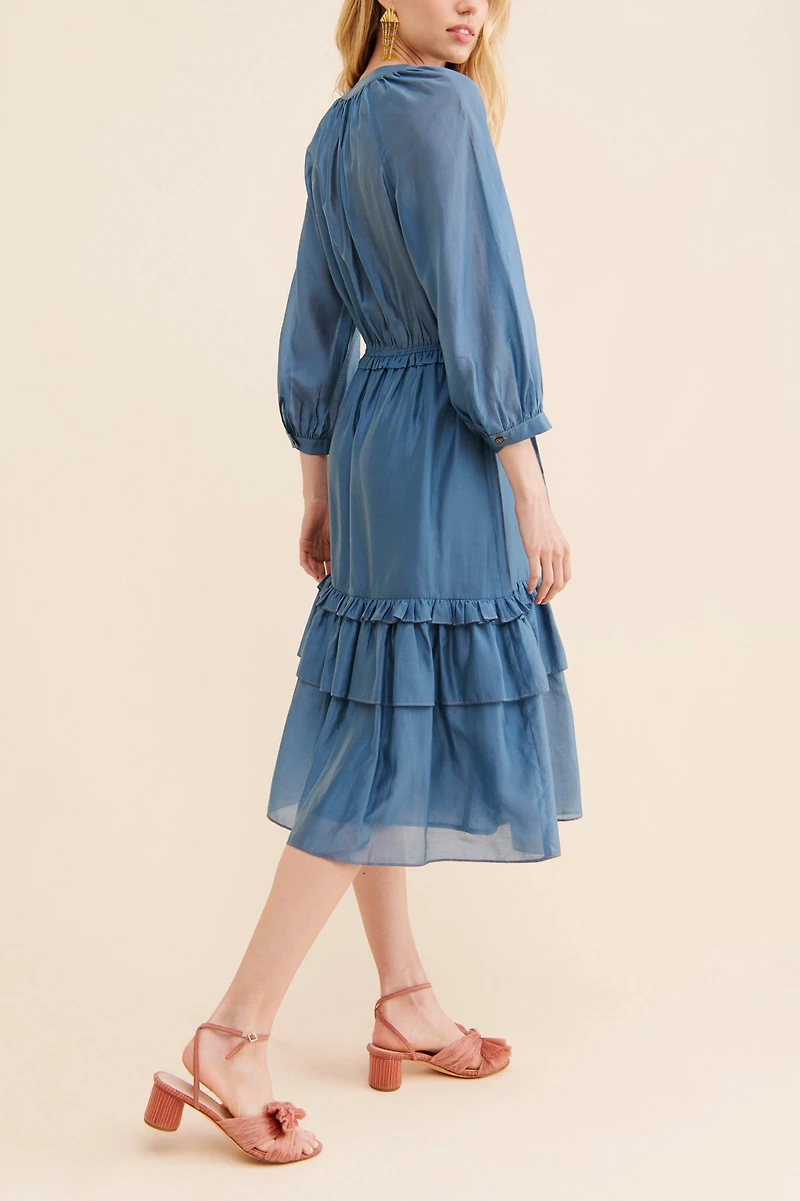Current Air Ruffled Midi Dress