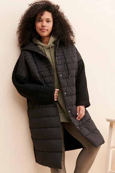 Bernardo Mixed Media Oversized Puffer