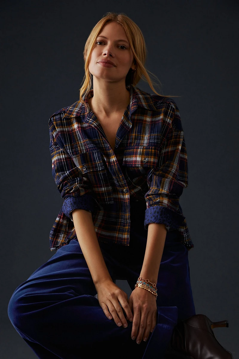 Cropped Plaid Shirt