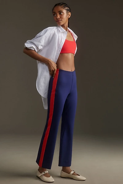 Maeve The Margot Kick-Flare Cropped Pants: Sport Stripe Edition