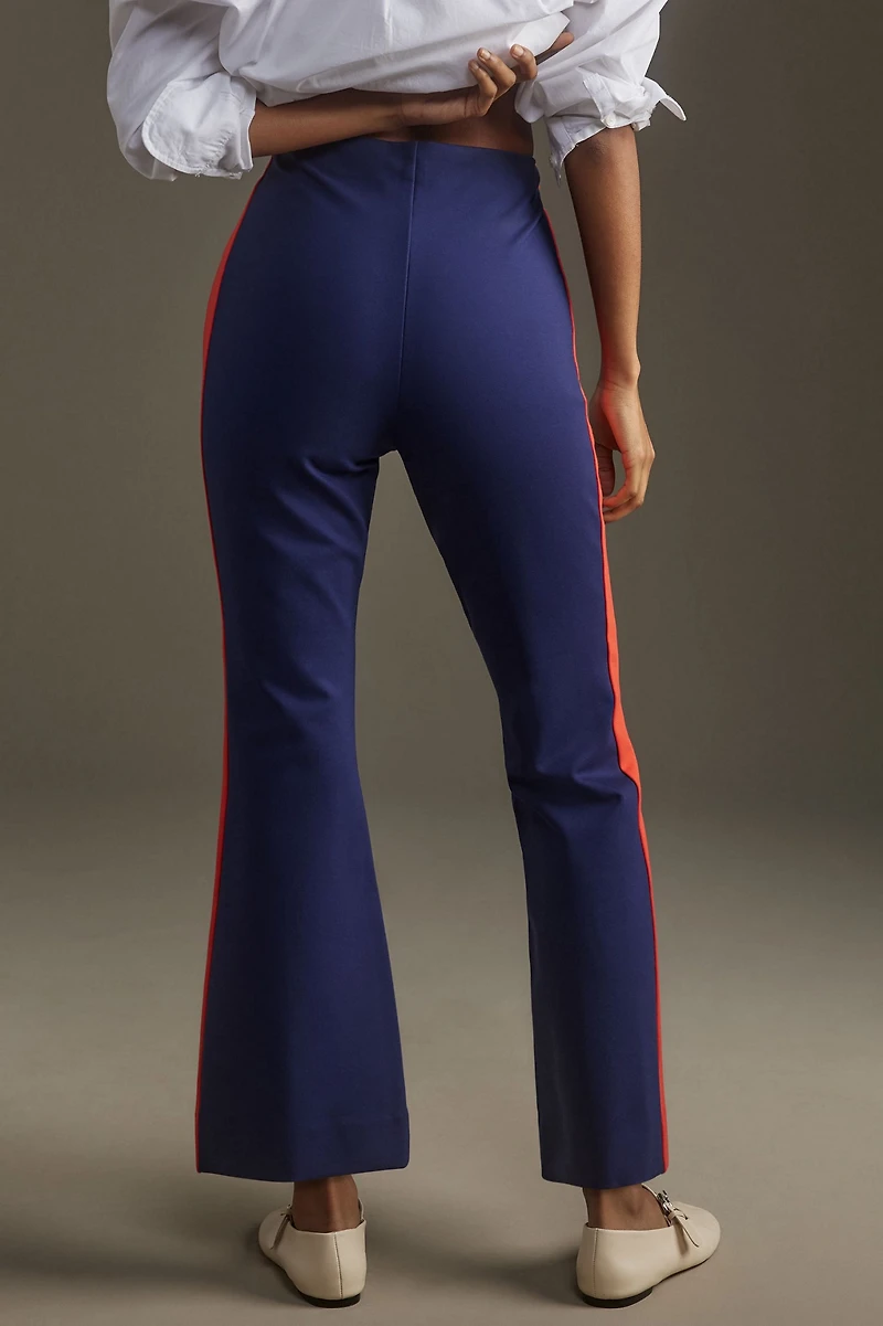 Maeve The Margot Kick-Flare Cropped Pants: Sport Stripe Edition
