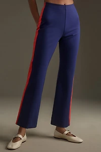 Maeve The Margot Kick-Flare Cropped Pants: Sport Stripe Edition
