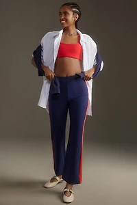 Maeve The Margot Kick-Flare Cropped Pants: Sport Stripe Edition