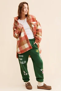 Vigoss Sherpa Plaid Shirt Jacket