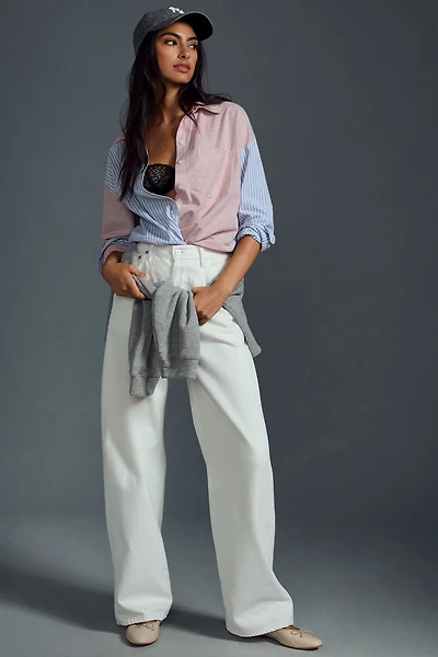 Maeve The Bennet Buttondown Shirt: Mixed Stripe Edition