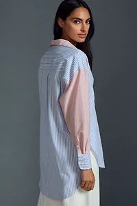 Maeve The Bennet Buttondown Shirt: Mixed Stripe Edition