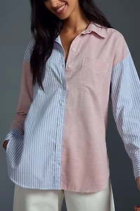 Maeve The Bennet Buttondown Shirt: Mixed Stripe Edition
