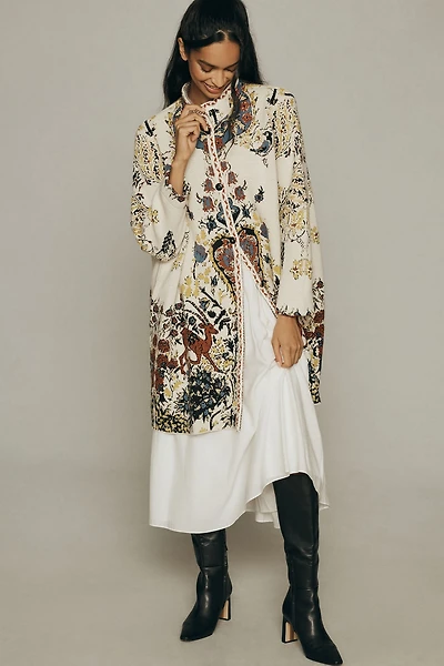 Aldo Martins Jacquard Printed Sweater Coat