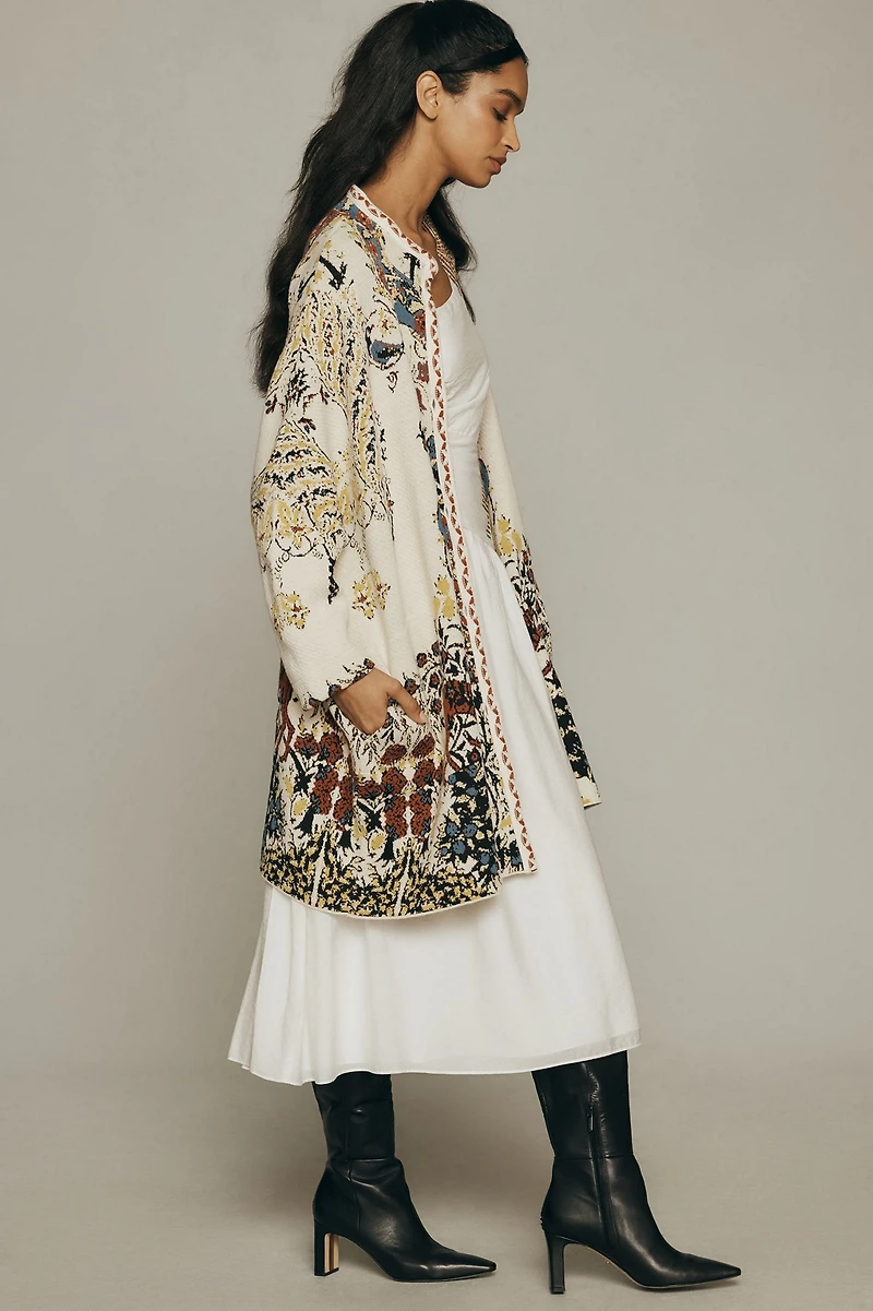 Aldo Martins Jacquard Printed Sweater Coat