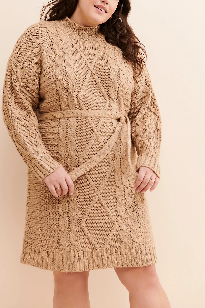 Amadi Leah Cable Knit Sweater Dress