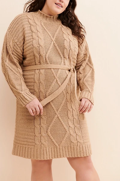 Amadi Leah Cable Knit Sweater Dress