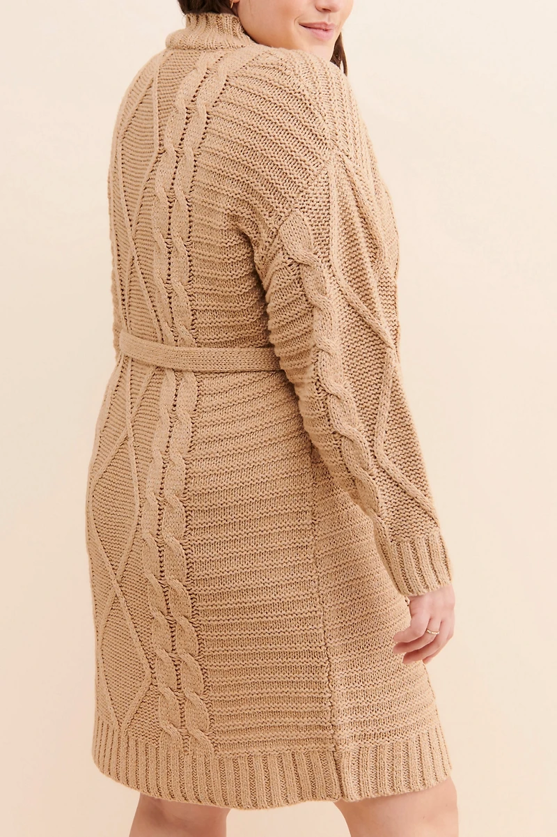 Amadi Leah Cable Knit Sweater Dress