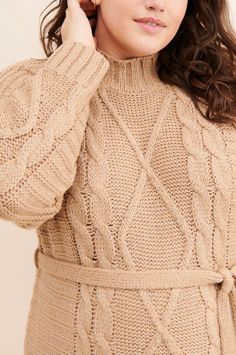 Amadi Leah Cable Knit Sweater Dress