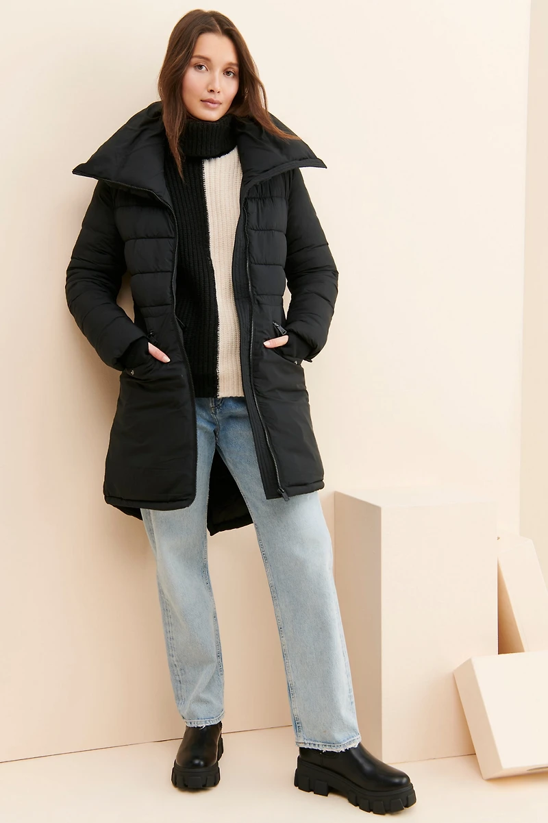 Bernardo Cinched Waist Puffer