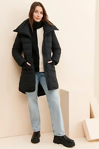 Bernardo Cinched Waist Puffer