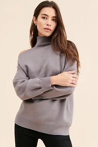 Vigoss High Neck Cut Out Sweater