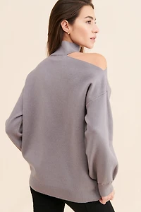 Vigoss High Neck Cut Out Sweater